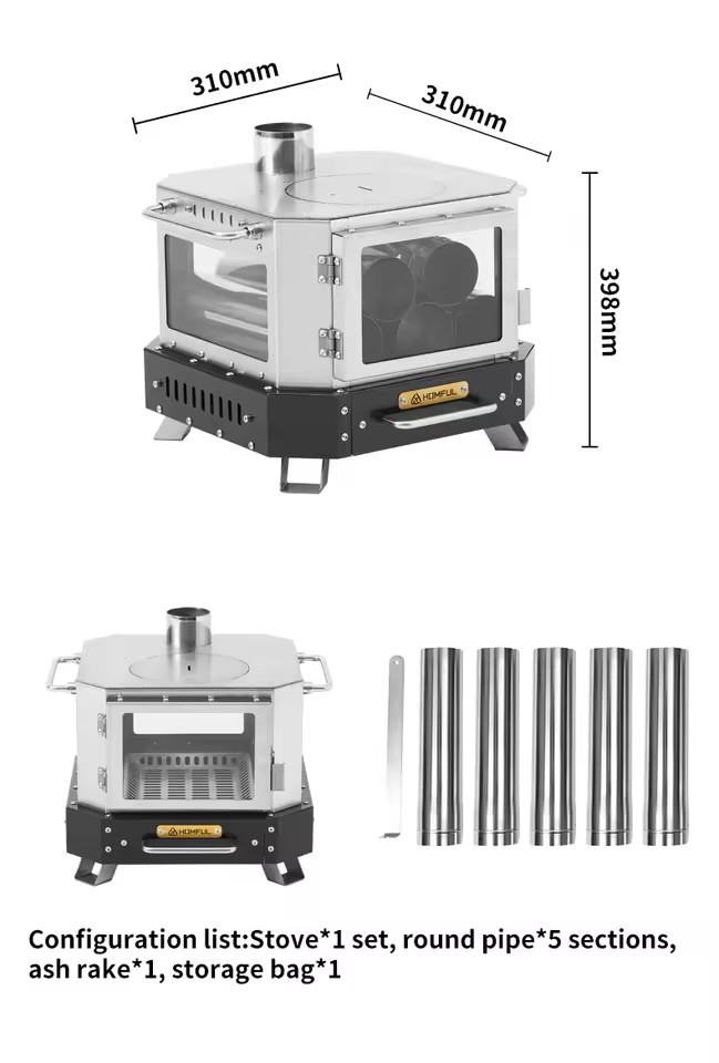 Outdoor Kitchen Power Burner - HOMFUL Portable Firewood Stove Home Heating