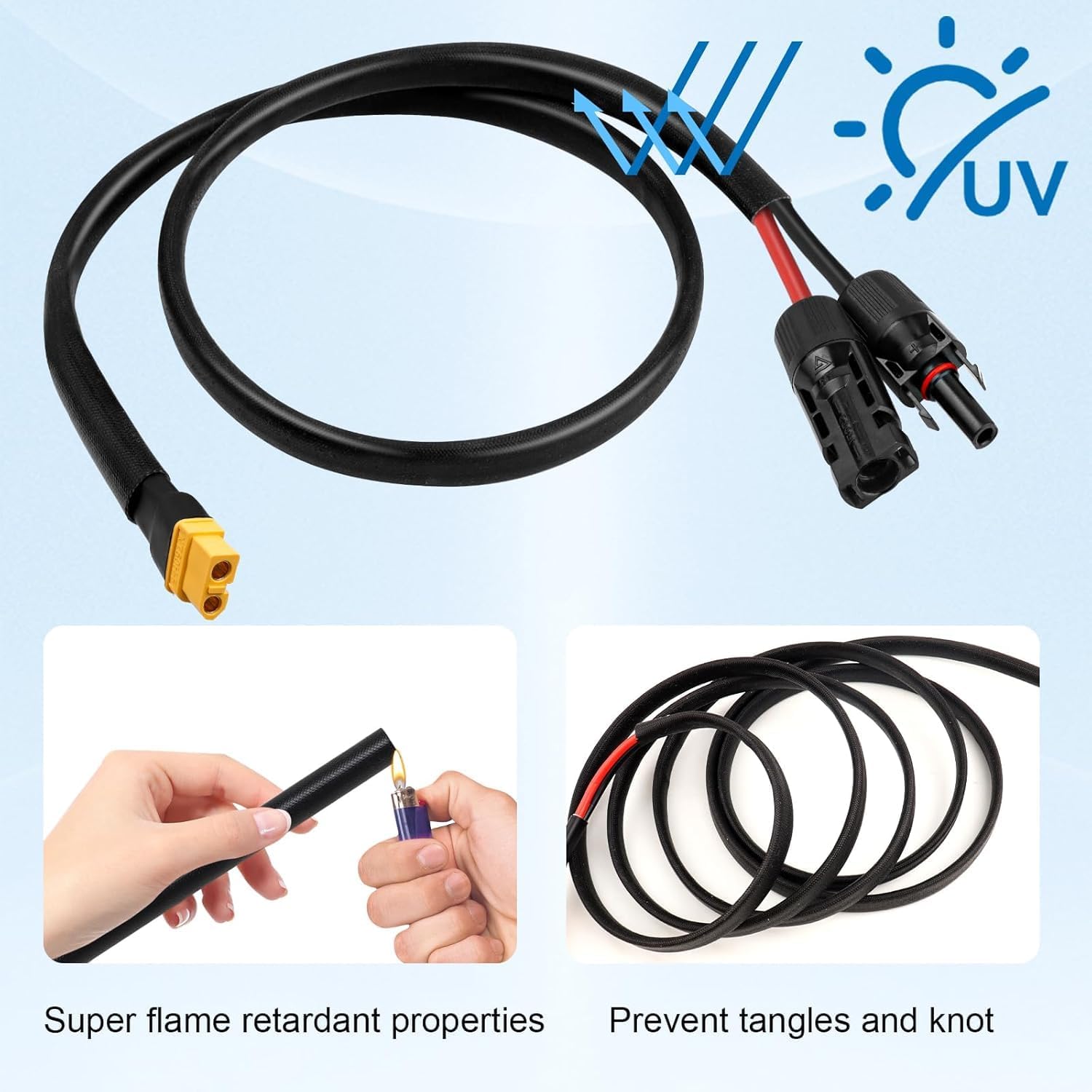 Solar Connector to XT60 Cable  - Extension Cord Outdoor 评论和价格