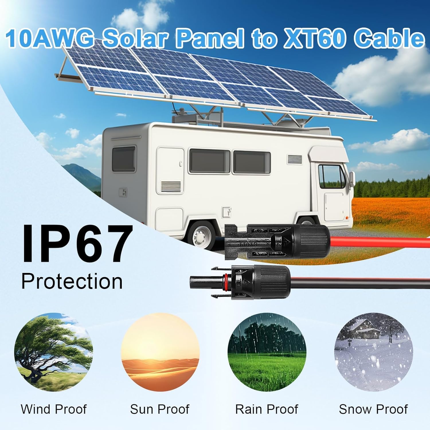Solar Connector to XT60 Cable  - Extension Cord Outdoor 评论和价格